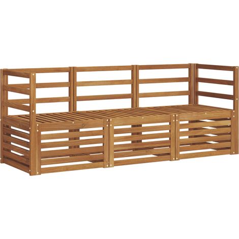 Juegos de sofás 3 pcs Natural Madera de Acacia Sólida vidaXL