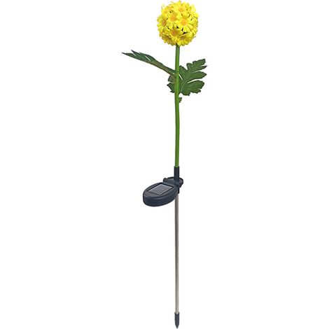 Dekorative Solar-Außenleuchte, ABS/Polyester/Edelstahl, 74 cm, IP44, mit mehrfarbigen Blumen [1 Stück] (1/5)
