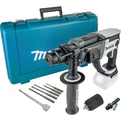 Makita DHR202Z 18V Cordless SDS+ Rotary Hammer Body + 5PC Drill Bit Set + Chuck (1/5)