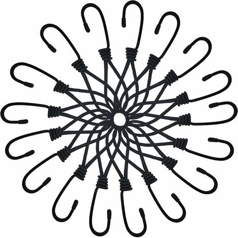 30 Pièces Tendeurs Elastique avec Crochets, 16cm Elastiques Sandows, Sandow Elastique pour Fixation Bache, Camping, Tente, Pavilion (1/5)