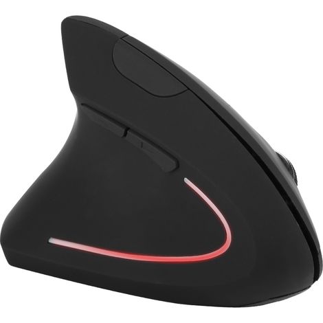 Souris verticale sans fil 2,4 GHz pour gaucher, ergonomique et optique, compatible PC et ordinateur portable