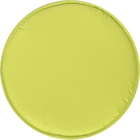 Coussin De Siege Rond - 30 Cm - Pour Mobilier De Jardin Et Bistrot Extérieur - Polyester - Jaune - 1 Pièce (1/5)