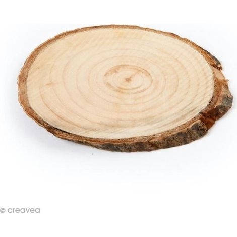 Rondelles décoratives - Bois massif - 9,5 x 6 cm - 12 pcs - Intérieur