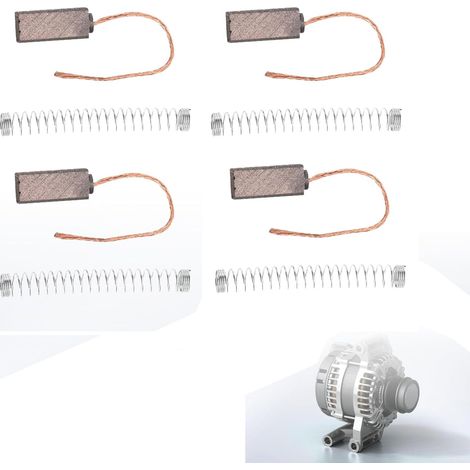 2 paires de balais de carbone de rechange pour alternateur avec ressort Régulateur d'alternateur de Véhicule avec Ressort 15.4mmx6.4mmx4.6mm PX602 PX60 092950 300722 92950 (1/5)