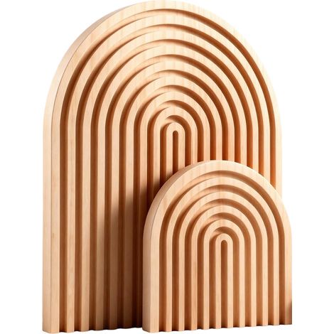 Plafonnier Cristal - Tabla De Madera Arcoíris - 30 Cm Y 15 Cm - Acabado Natural Aceitado - Para Cocina Y Decoración De Pared - Pack De 2 (1/5)