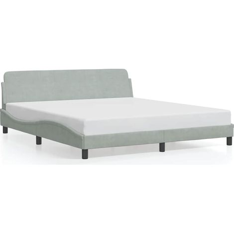 Maison Exclusive - Giroletto Dover Grigio Chiaro 180x200 cm Velluto (1/5)