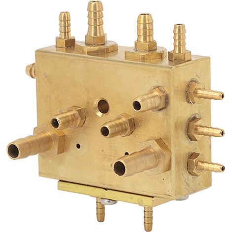 Vanne en Cuivre Composite pour Fauteuil Dentaire - Distribution Air/Eau Intégrée - 15 Entrées (1/5)