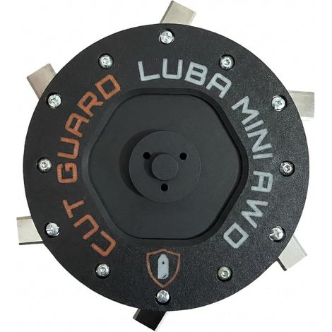 Disque de coupe compatible avec LUBA MINI AWD 800, 1500, LiDAR Mammotion avec protection et 6 lames – Plaque de coupe pour robot tondeuse et plateau de couteau, ne bloque pas l'herbe, durable et sûr