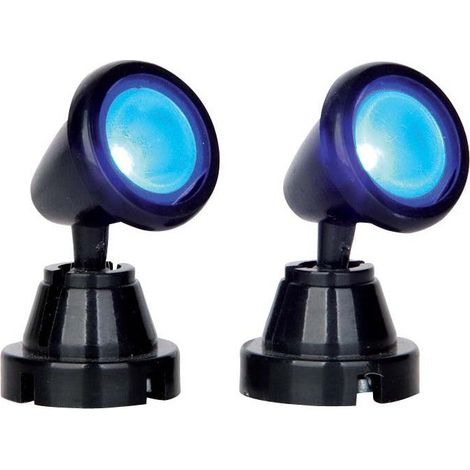 Round Spot Light, Blue, Set Of 2 - Lemax cod 54945
