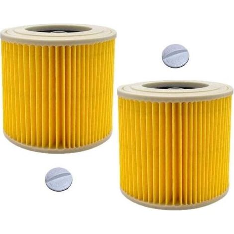 Filtre à Cartouche, Lot De 2 Filtre Aspirateur Karcher, Pour Kärcher WD3 Premium, WD2, WD3, WD3P, MV2, MV3 - Filtre WD3 - Filtre De Rechange Pour Aspirateur Kärcher 6.414-552.0/64145520