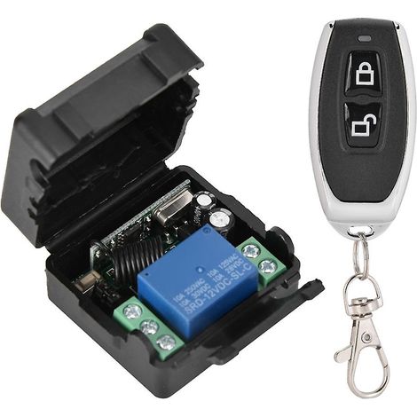 Interrupteur de commande sans fil unidirectionnel 12 V à verrouillage automatique 433 MHz (1/5)