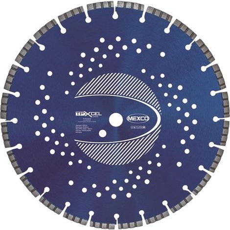MEXCO XCEL Tri-Purpose Diamond Blade 350x20mm for Cutting (1/2)