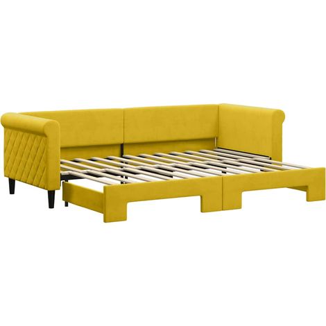 Maison Exclusive - Divano Letto con Letto Estraibile Giallo 80x200 cm in Velluto