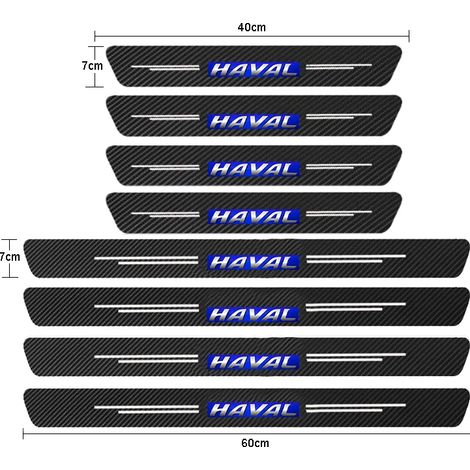 (8 pièces pour Haval bleu) Protections de seuil de porte en fibre de carbone,autocollants pour Haval H6 H2 H3 H9 M6 F7 F7X Jolion 2021 - Accessoires auto (1/3)