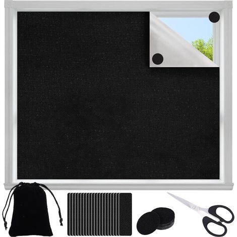300x145cm Rideau Occultant Réglable Stores Thermique pour Chambre d'enfant, Enfants Chambre Rideaux et Draperies Léger, Sun Block -avec 40 Attaches Auto-adhésives (1/5)