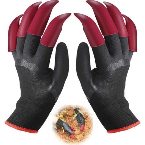 Gardening Gloves - Cut Resistant - Red - One Size - Waterproof & Breathable