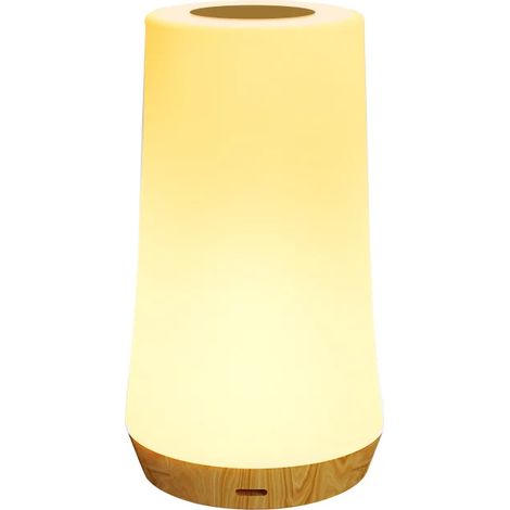 Veilleuse LED RGB rechargeable avec télécommande et commande tactile, offrant 13 options de couleur. (1/5)