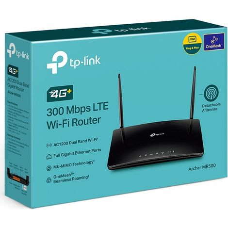 Router inalámbrico Gigabit Ethernet de doble banda TP-Link Archer MR500 (2,4 GHz/5 GHz) 4G negro