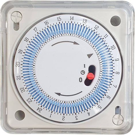 Horloge encastrable pour coffret électrique piscine – Programmation 24h – Intensité 4A – Installation rapide par cosses Fast On – Edenea