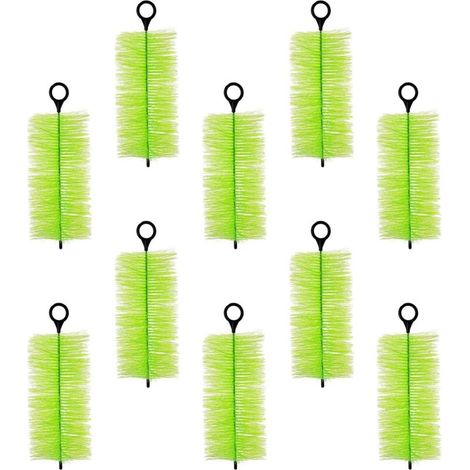 Lot de 10 brosses filtrantes pour bassin à poissons - Brosses de nettoyage efficaces - Filtrations d'eau en plein air - Systèmes de purification - Accessoires pour filtres de bassin
