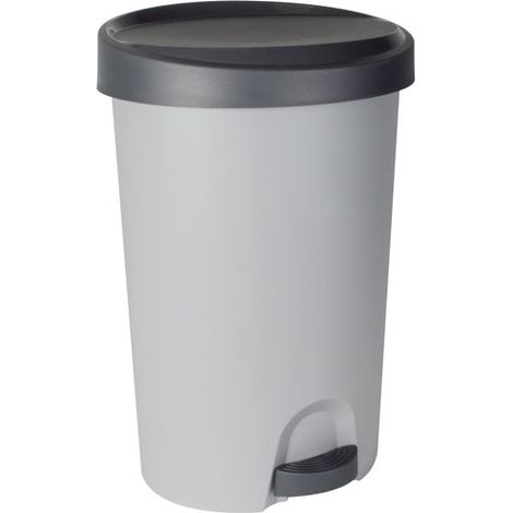Schwingdeckeleimer Stepy 45l Grau Beton / Anthrazit - Eda