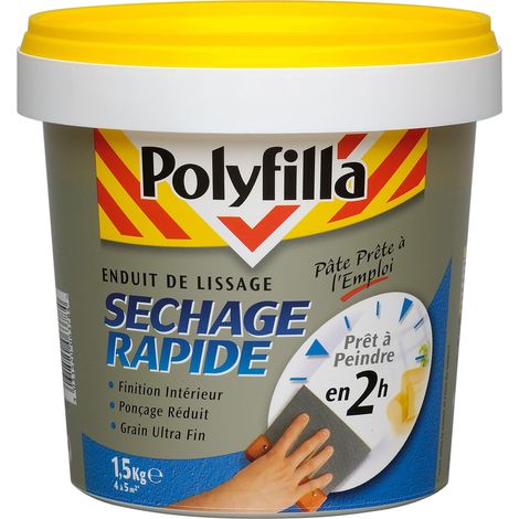Enduit De Lissage Polyfilla Séchage Rapide Pâte 1,5 Kg