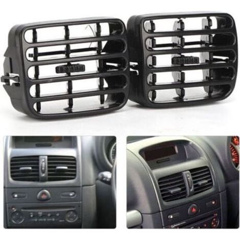 2 Grille d´ventilation ventilation center gray of the panel of edge for Clio MK2 1998‑2006 (1/4)