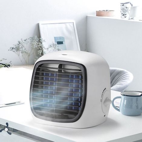 Mini ventilateur multifonction USB de bureau avec brumisateur d'eau, climatiseur et humidificateur, rafraîchisseur d'air. (1/5)