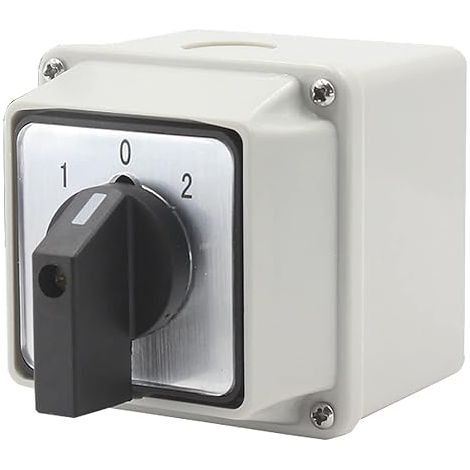 3-Positionen-Umschalter, 8 Schraubklemmen, Nockenschalter in einem robusten Gehäuse