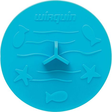 Bouchon universel FRISBY, pour baignoire, lavabo et évier Ø105 - Bleu turquoise - Wirquin Pro (1/2)