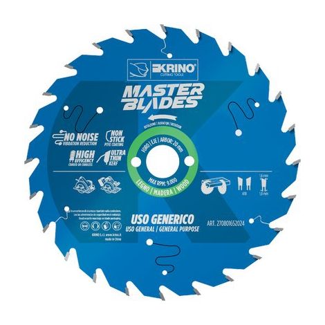 LAMA CIRCOLARE X LEGNO MASTER BLADES KRINO - MM 250X30 DENTI 40