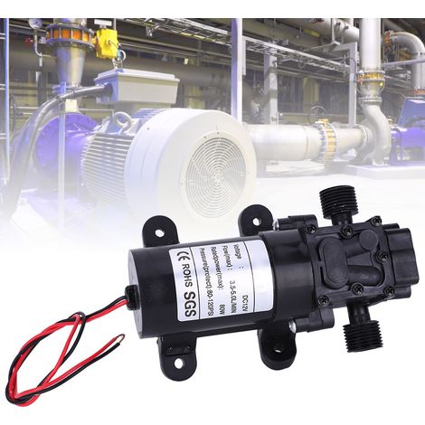 Mini pompe à membrane anti-refoulement auto-amorçante 12 V CC FL3210H-80W, sortie d'eau à droite de 1/2 pouce (1/5)