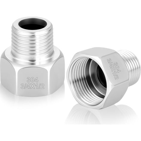 2 Pièces Réducteur, Acier inoxydable 304, Filetage BSP, Hexagonale, Industrie et Commerce