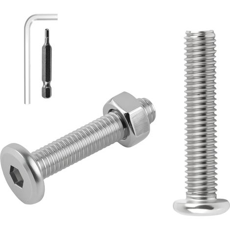20 Pièces Vis à Tête Plate M8 x 40 mm Inox 304 A2 (1/5)