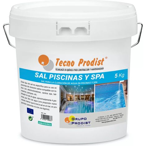 Tecno Prodist Tecnosal Piscinas y Spa - Sal para clorador salino para Piscinas, SPA y Jacuzzis