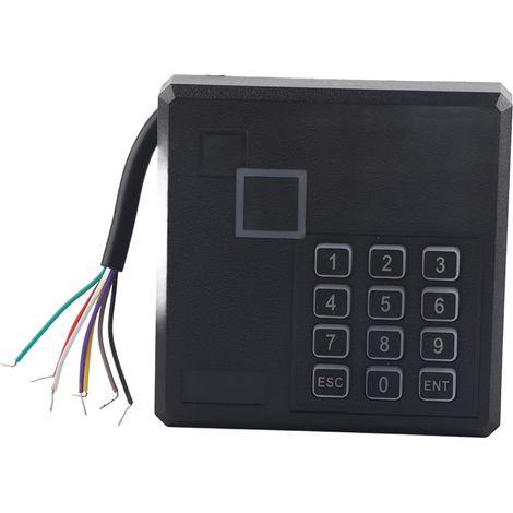 Contrôleur d'accès avec lecteur de carte à puce, clavier à code et badge RFID - Système de contrôle d'accès (ID) (1/5)