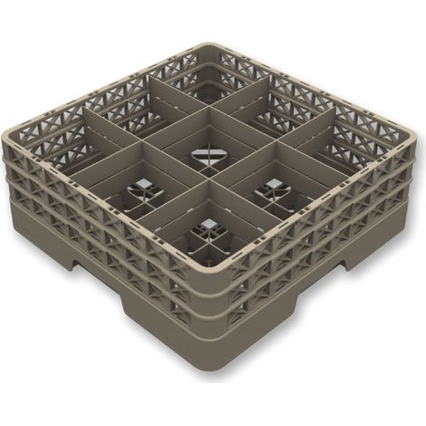 Casier de Lavage Ouvert pour 9 Verres - H 140 à 300 mm - Pujadas
