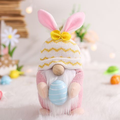 Décorations de Pâques : Lapin, Nain sans visage, Poupée, Décoration de fenêtre, Ornements pour la maison 3