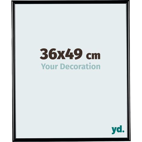 yd. - Cadre photo 36x49 - Noir Brillant - Plastique - Bordeaux