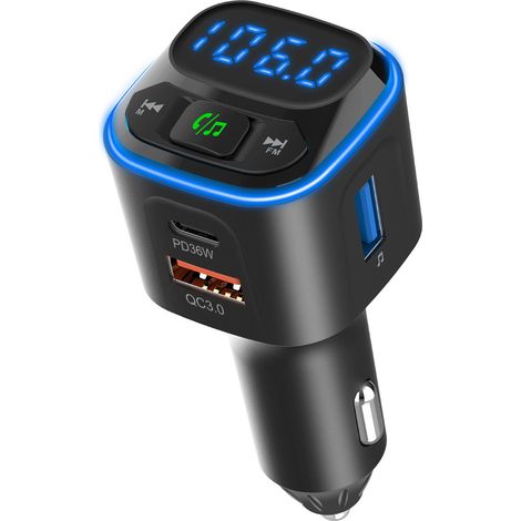 BC80 Multifunktionaler Auto-MP3-Player, FM-Bluetooth-Empfänger, USB-Stick für Automusik, Dual-USB-Autozubehör (1/4)
