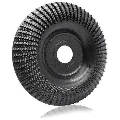 Disque à meuler 125 mm pour le travail du bois, disque abrasif en carbure de tungstène, idéal pour façonner, meuler et couper - compatible avec les meuleuses d'angle de 125 mm, 1 disque par paquet (1/4)