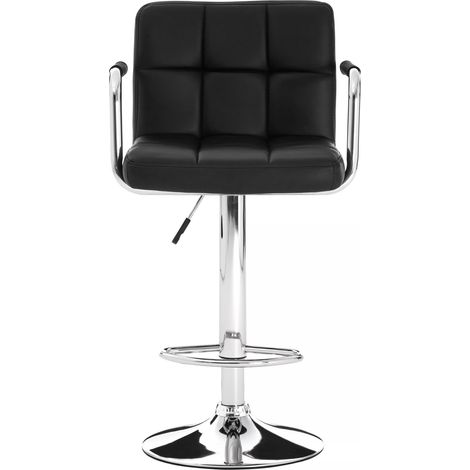 Interiors by Premier Black Velvet Bar Chair, Comfortable Seating Breakfast Bar Chair, Footrest Living Bar Chair Kitchen (1/5)