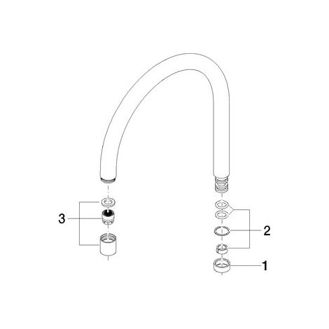 Dornbracht 90282204802-00 bec de robinet pièces de rechange