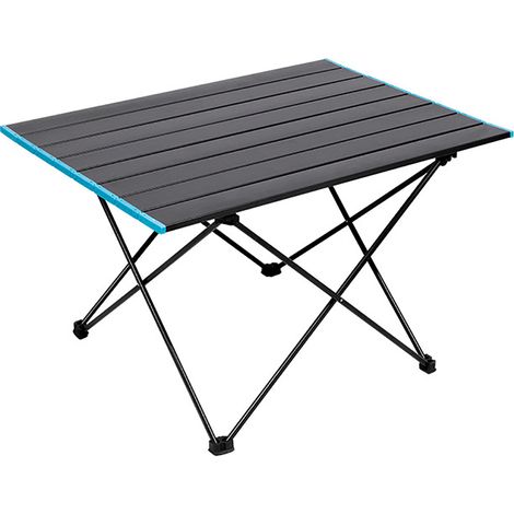 Table pliante de camping extérieur en alliage d'aluminium ultra-légère portable table roulée pour pique-nique barbecue bord bleu S 35x41x30cm (1/5)