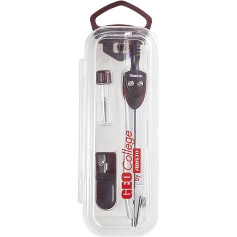Compas scolaire - ARISTO - Aristo - Sans articulation - Set mine & taille-crayons - Branches en zinc