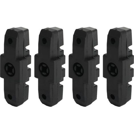 Lot de 4 plaquettes de frein de vélo haute performance en caoutchouc noir de 50 mm pour divers vélos : ville, pliant, tourisme et plus encore. (1/5)