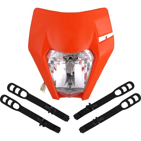 Plaque Phare Moto,Phare Carénage LED Moto Orange (1/5)