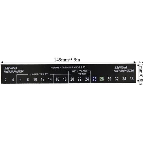 LCD-Klebethermometer für das Heimbrauen von Bier, präzise Aufkleber (1/5)