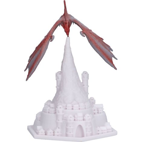 Lampe Dragon Volcan LED rechargeable USB, veilleuse dragon de feu imprimée en 3D pour chambres de bébé, chambres à coucher et camping (1/5)