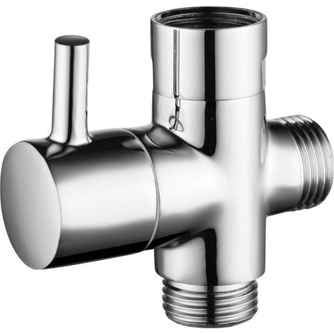 Robinet de cuisine pour évier, lave-linge et lavabo de salle de bain mural avec 2 boutons, aérateur d'économie. Chrome (1/5)
